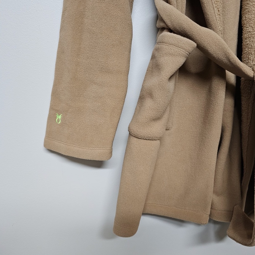 Dudley Stephens Womens‎ Cassidy Open Belted Cardigan Pockets Camel Tan Sz L - Picture 2 of 8